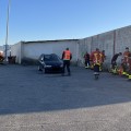 SOLDATS DU FEU : ENTRAIEMENT DES POMPIERS VOLONTAIRES D'AVIGNON chez JM AUTOS CASSE VENTE PIECES DETACHEES OCCASION ET VENTE VEHICULE ACCIDENTE 