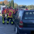 SOLDATS DU FEU : ENTRAIEMENT DES POMPIERS VOLONTAIRES D'AVIGNON chez JM AUTOS CASSE VENTE PIECES DETACHEES OCCASION ET VENTE VEHICULE ACCIDENTE 