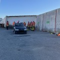 SOLDATS DU FEU : ENTRAIEMENT DES POMPIERS VOLONTAIRES D'AVIGNON chez JM AUTOS CASSE VENTE PIECES DETACHEES OCCASION ET VENTE VEHICULE ACCIDENTE 