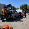 sapeurs-pompiers et sapeuses-pompières volontaires du SDIS 84 entrainement JM Autos Le Pontet 11 mai 2024