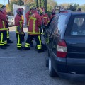 SOLDATS DU FEU : ENTRAIEMENT DES POMPIERS VOLONTAIRES D'AVIGNON chez JM AUTOS CASSE VENTE PIECES DETACHEES OCCASION ET VENTE VEHICULE ACCIDENTE 