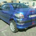 PEUGEOT 206 CC 2.0I 16V PIECES DETACHEES OCCASION 3/4 ARRIERE GAUCHE